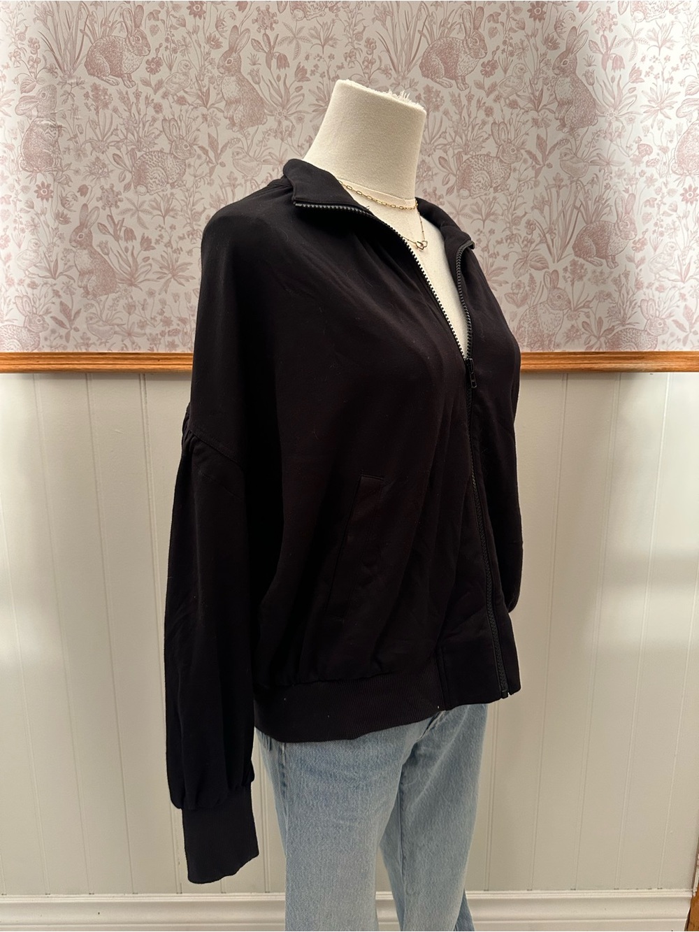 CAbi Black Zip-Up Jacket - Picture 3 of 6